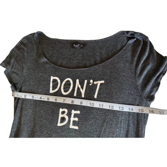 Don't Be So Emojinal by Love J U.S.A. T-Shirt Gray Size Women M Polyester Blend - Picture 3 of 5